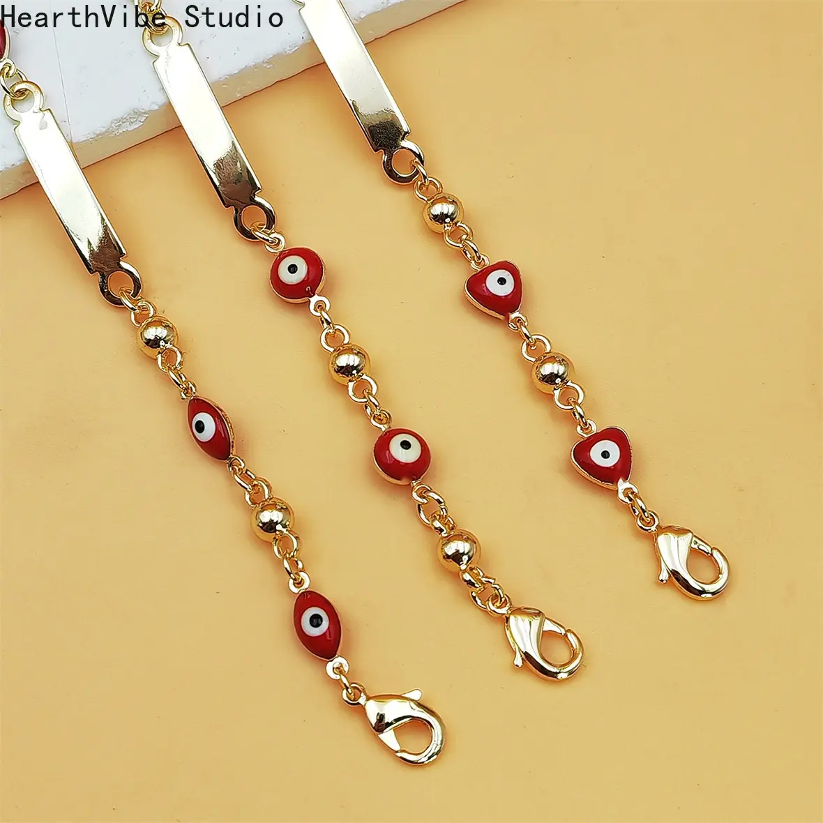 Women's Evil Eye Heart Design Fashion Alloy Bracelet, Fashionable Sports Wristband for Outdoor Activities, Fashionable Bracelet, Heart Design Bracelet