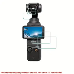 Dji Osmo Pocket 3 Camera Lens Screen Protector Film, 2 Pack, Tempered Glass Cover, 0.3mm 9h Hardness Anti-Scratch Durable Bubble-Free Protection, Travel Gadgets