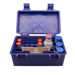 Large Locking Peptide Vial Vault for 3ml & 10ml Vials - Holds 3ml & 10ml vials, Alcohol Wipes, and Syringes. 30ml BAC Version Available