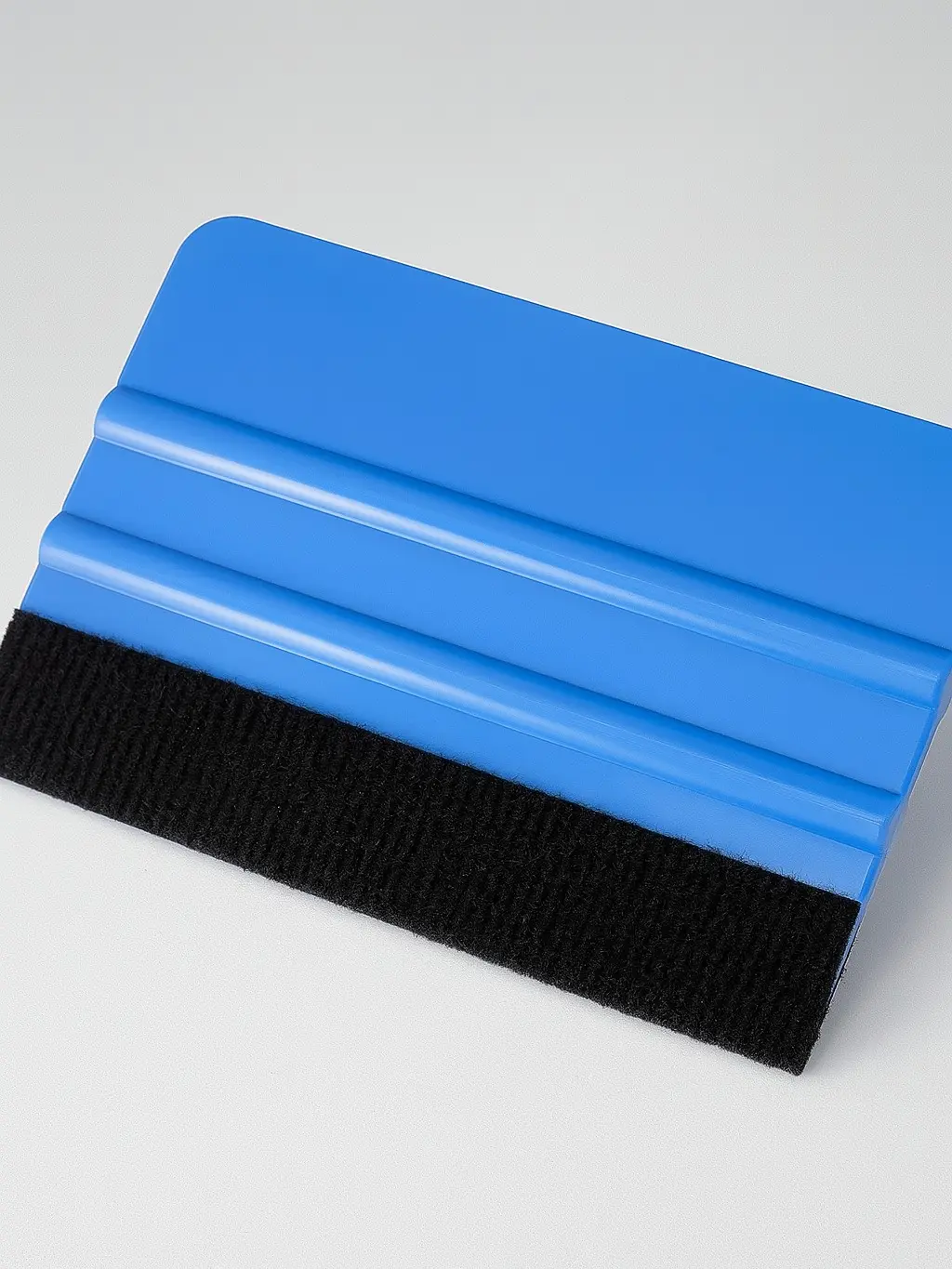 Car Vinyl Scraper & Decal Applicator Tool - 4 Inch Plastic Felt Edge Squeegee with Black Felt Edge for Smooth Precise Work Durable Single Piece