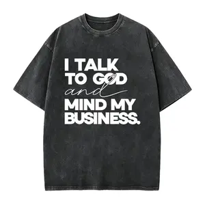 I Talk to God and Mind My Business Comfort Shirt, Christian Quote Tee, Faith Based Graphic T-Shirt, Religious Gift for Women