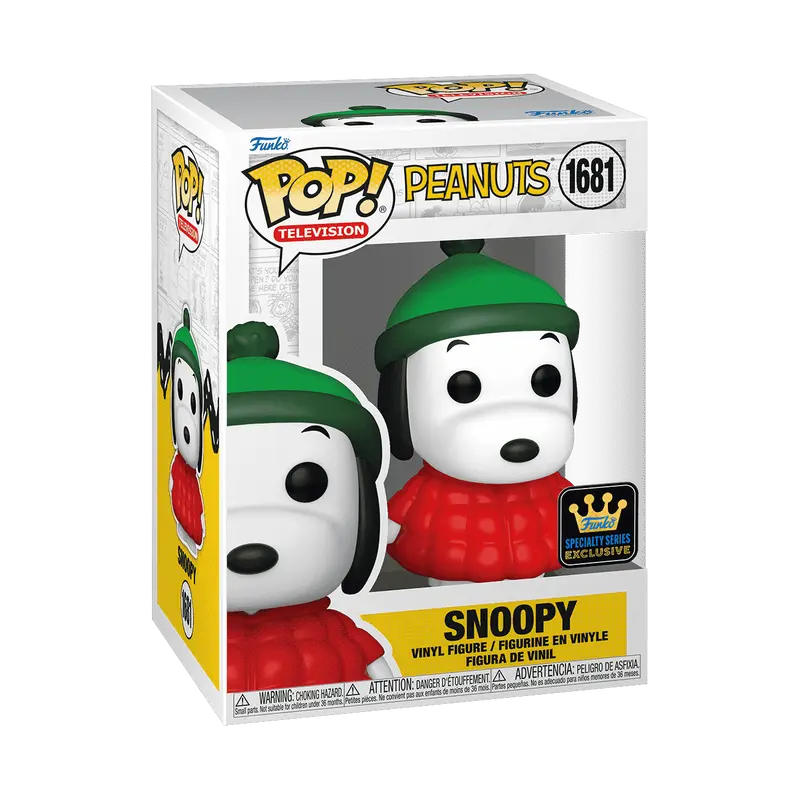 Funko Pop! Peanuts - Snoopy in Puffer Jacket (Common) #1681 Exclusive (Sticker may vary) Collectible Pop Vinyl Figure