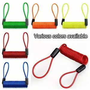 120cm Alarm Disc Lock Security Anti Thief Motorbike Motorcycle Wheel Disc Brake alarm lock & bag Auto Lock and Reminder Spring Cable