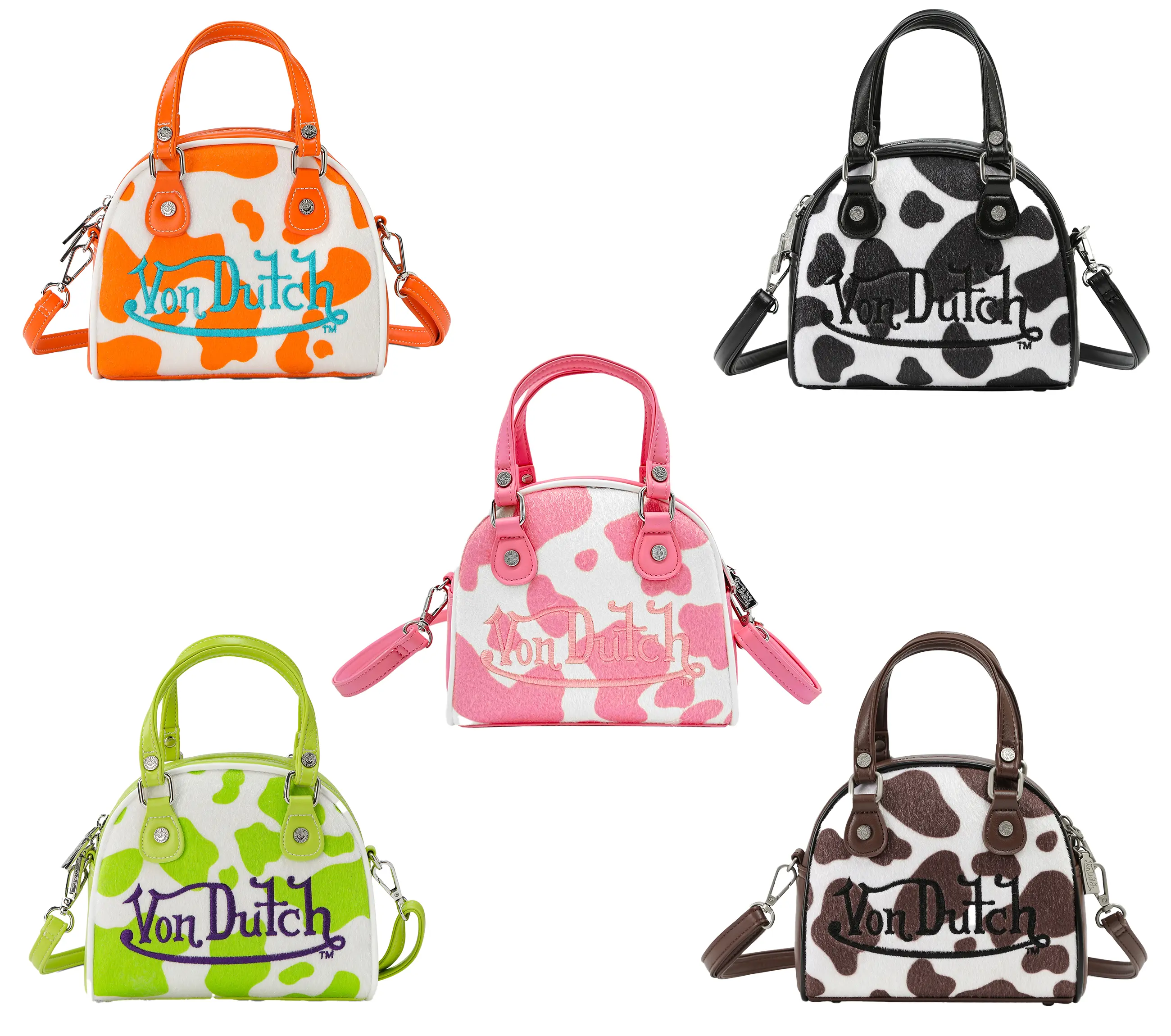 Von Dutch Cow Print Pony Hair Bowling Bags - All Styles