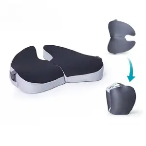 Travel Seat Cushion for Airplane, Foldable Hemorrhoid Pillows for Sitting, Airplane Seat Cushion for Long Flights, Stadium Pillow for Bleachers