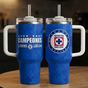 Campeones Cruz Azul Tumbler 40oz V3 Club Stainless Steel Tumbler 40oz