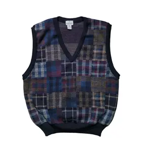 Neiman Marcus Sweater Vest Men’s XL Checkered Knit