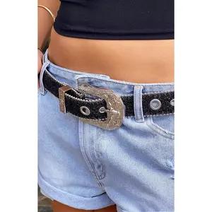 Western Black Sparkle Belt