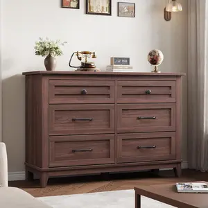 Modern Drawer Dresser for Bedroom Storage, Freestanding Cabinet for Homes, Deep Drawers with Clean Organized Look