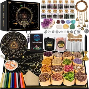 All in One  Supplies  Stuff Spell Kit 88 count,  Supplies and Tools, Include   Candle  Pendulum,    Starter Kit Altar Supplies Pagan Decor