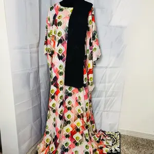 Somali Fisko Dirac Half Baac 3 Piece Set - Elegant Pink Chiffon with Silver Accents for Everyday Wear