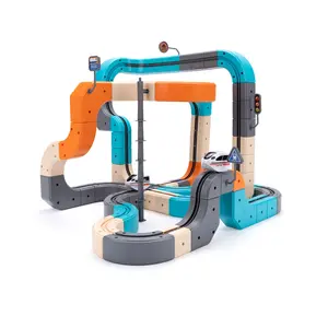 Anti-Gravity Magic Track Car Set, 3D Puzzle DIY Assembly, USB Rechargeable Vehicle, Fun Educational Toy for Kids