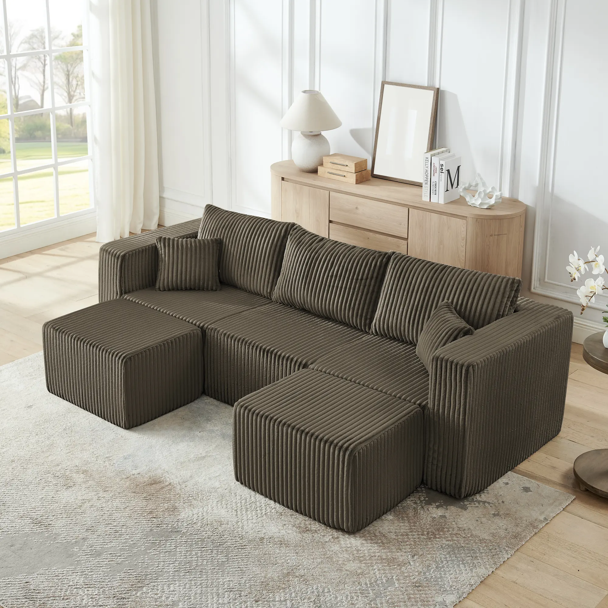 Brown + Foam + 3 Seat 