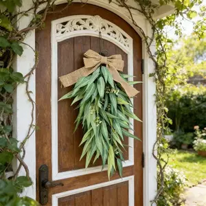 Artificial imitation greenery willow leaf ornaments, suitable for Party Decoration at Christmas, Valentine's Day, and Thanksgiving parties. Olive branch wreaths are applicable for wall hanging in homes, front doors, windows, and gardens in all seasons.