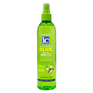 Fantasia IC Olive Spritz Liquid Mousse Super Hold 10 Ounce - Super Shine for Volume Texture Fullness Manageability Humidity Resistant Static Frizz Control Fast Drying - Gel, Haircare