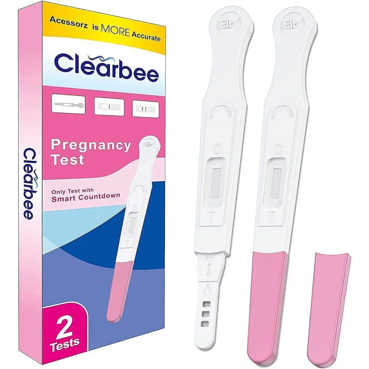 Fake Prank Joke Pregnancy Test Always Positive - April Fool's Day Practical Joke, Prank, Gag, False Pregancy Test Kit, 4 Pack Pink