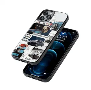 Car Collage iPhone Case – Racing Aesthetic Shockproof Phone Cover