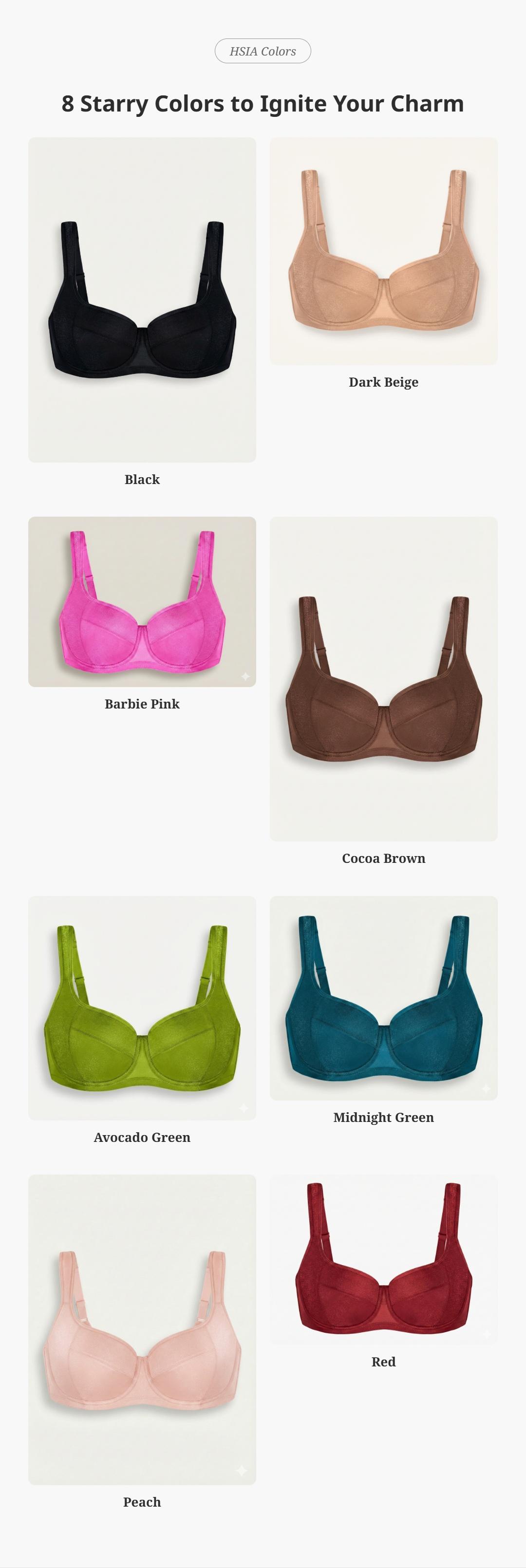 HSIA Starry Night Plus Size Glass-Shimmer Fabric Mesh 4mm Lightly Padded Balconette Bra Wide Straps Lifting Support Underwire Bra High Side Coverage Natural Push Up Effect Sexy Demi Low Cut T Seam Structure SpringStatements