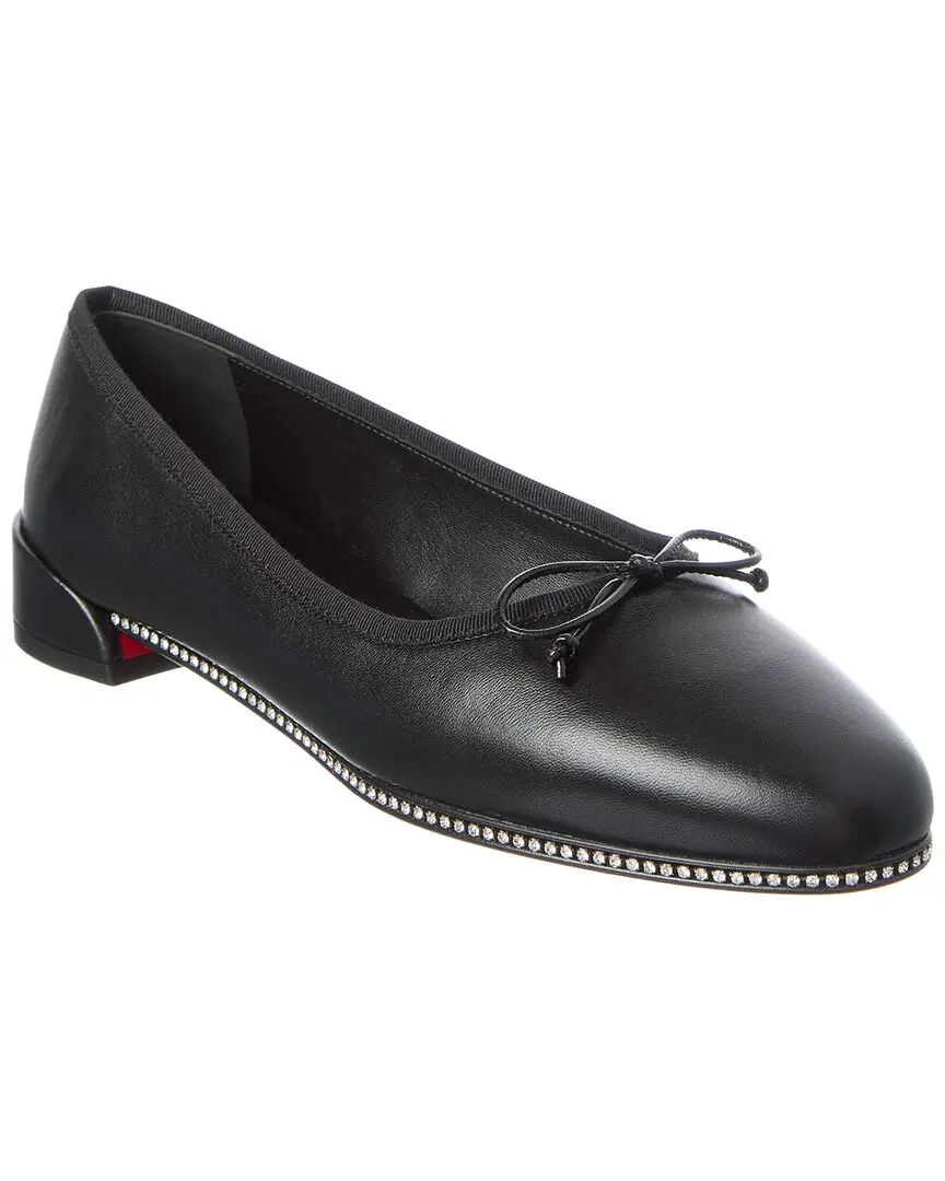 Christian Louboutin Sweetie Strass Leather Ballerina Flat