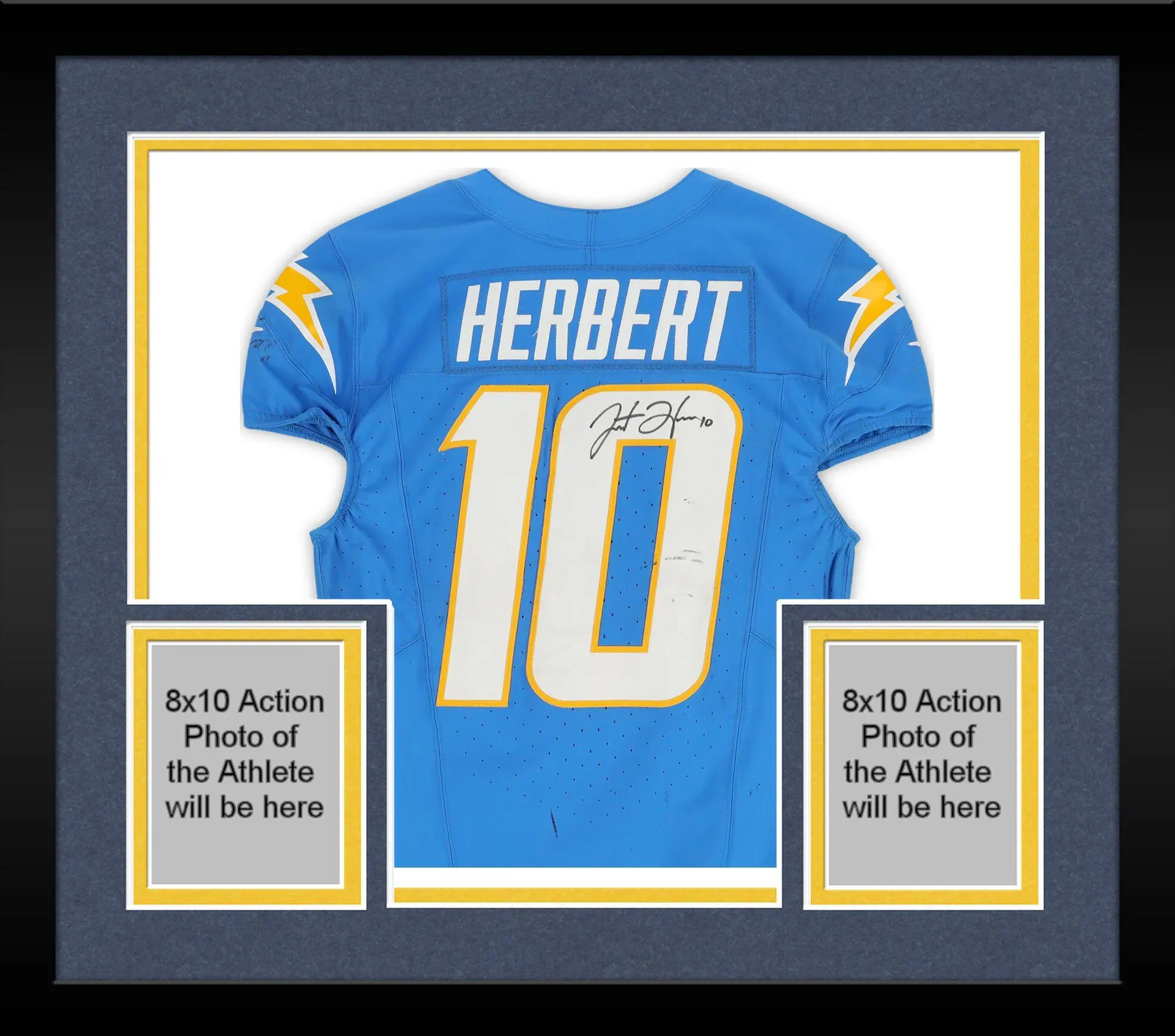 Framed Justin Herbert Los Angeles Chargers Autographed Game-Used Jersey vs. New York Jets on November 6, 2023 - Fanatics Authentic Certified - NFL Memorabilia