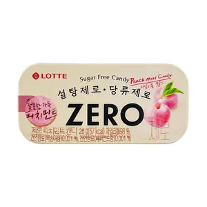 LOTTE Korea Sugar-Free Peach Mint Candy 28g - Refreshing Breath Freshener