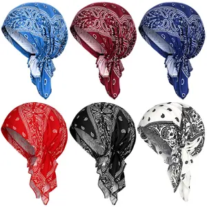 6 Pcs Chemo Headwear for Women Pre-Tied Head Scarves Turban Beanie Caps Cancer Head Wrap Headscarf for Yoga Running