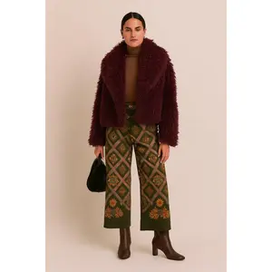 Burgundy Faux Fur