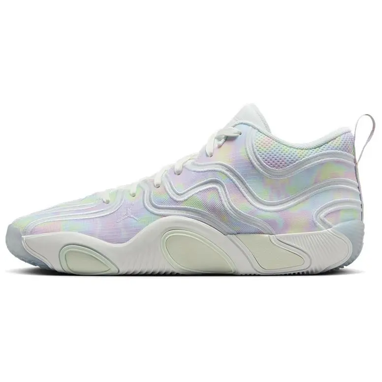 Men's Mid Top Basketball Shoes, Casual All Seasons Wear-Resistant Sneakers with Anti-Slip Soles, White Pink HF3087-103, Lace Up