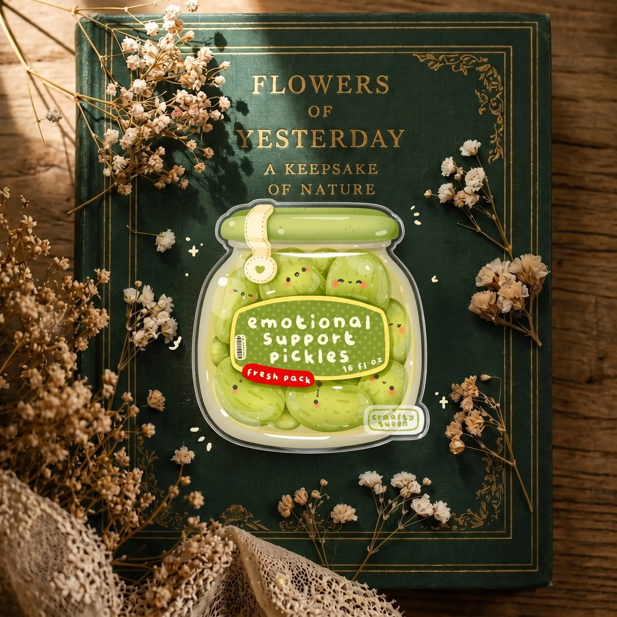 Funny Jar of Pickles Magnetic Phone Grip Aesthetic Clear Griptok Stand • Cute Foodie Phone Holder Accessory • Strong Magnet Phone Stand Gift for Her