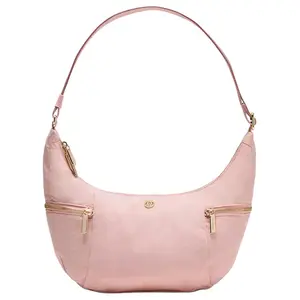 Women's Lululemon 6L Slouchy Sling Crossbody-Shoulder Bag, Minimalist Nylon Mist Pink Bag with Gold Hardware