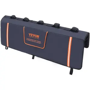 【Summervibes】VEVOR 53" Truck Tailgate Bike Pad, Holds 5 Mountain Bikes, Mid-Size Pickup Compatible with Reflective Strips, Tool Pockets & Camera Opening