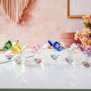 Crystal Butterfly Decorative Display, Colorful Butterfly Ornament for Desk, Car, Room, Home Decoration, Ideal Gift for Weddings, Birthdays, Mother's Day