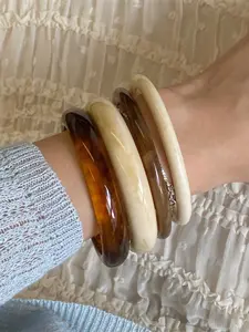 Vintage Bangle Bracelet Set, Cuff Bangles Bracelets, Fashionable Design Bracelet for Women, Elegant Minimalist Bangle, Durable Acrylic Material for Daily Use, Trendy Bangles, Bangle Jewelry