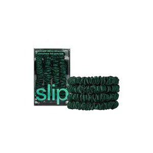 slip Skinny Scrunchies Set Of 4 in Forest