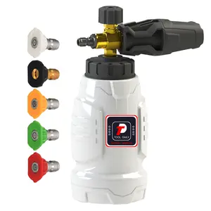 【fathersdaygift】Tool Daily Car Foam Sprayer, 1/4 Inch Quick Connect Power Washer Foam Cannon, 1L Capacity, 5 Pressure Washer Nozzles, Car Wash Accessories, Thick Foam