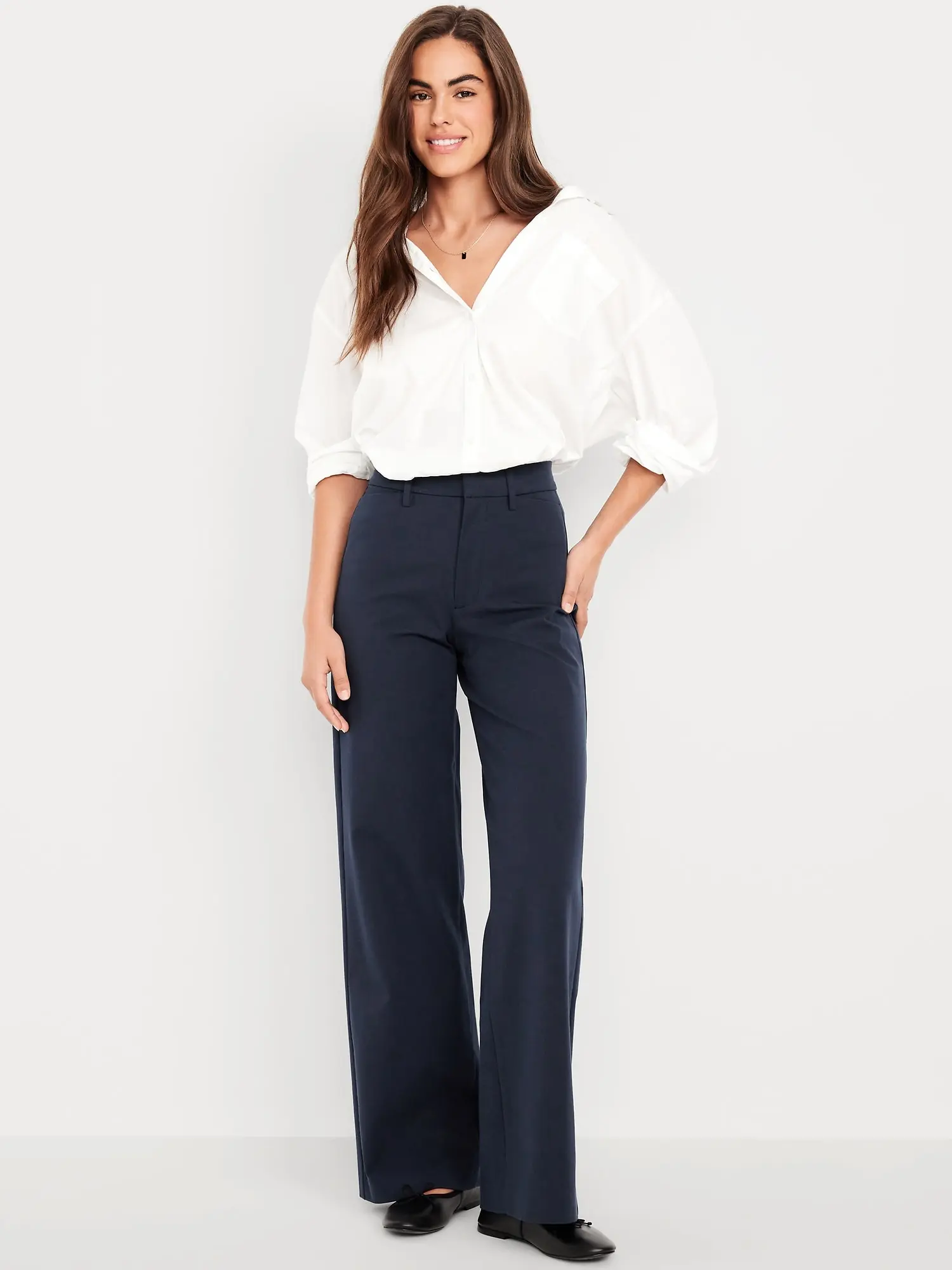 Old Navy Women's High-Waisted Pixie Super Wide-Leg Pants