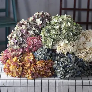 4pcs artificial flower hydrangea, UV resistant, fashionable and romant, suitable for wedding, Indoor and outdoor balcony, porch, home garden, table and DIY, suitable for all seasons, various holiday activities, such as  Valentine's Day, graduation season