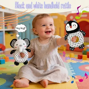 and Rattle Toy, Soft Polyester Material, Visual Stimulation for Newborn Babies, Ideal for Boys and Girls, Promotes Motor Skills Development