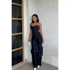 Jenny Denim Pant Set - Dark Wash 9