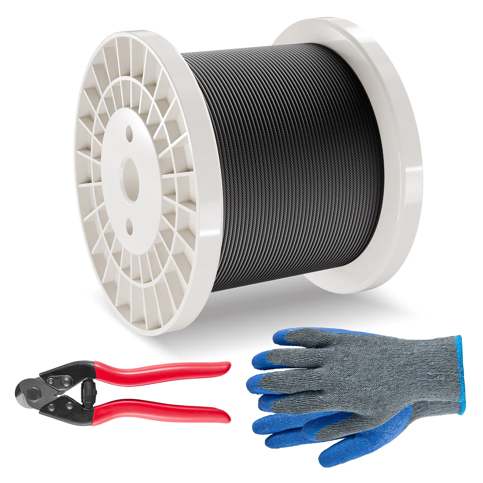 【summerfinds】VEVOR T316 Stainless Steel Cable 1/8" 7x7 Steel Wire Rope 500 ft Cable Railing, Steel Cable Ropes, Wire Rope Cords