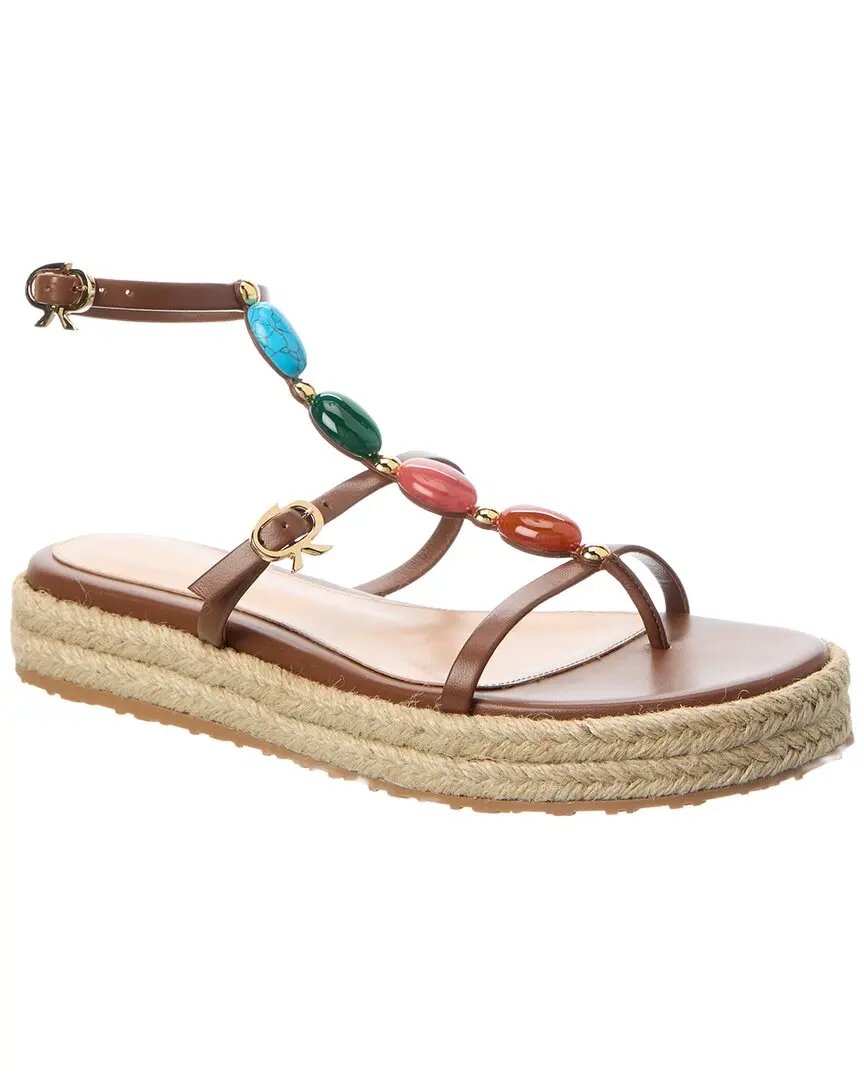 Gianvito Rossi Shanti Beach Leather Platform Sandal Gianvito Rossi Shanti Beach Leather Platform Sandal