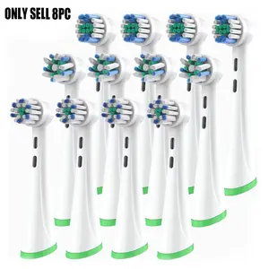 8-Pack Replacement Toothbrush Heads, Teeth Cleaning Tool, Compatible with Oral-B iO Series, Suitable for Oral-B iO 2/3/4/5/6/7/8/9/10/7G Series Heads