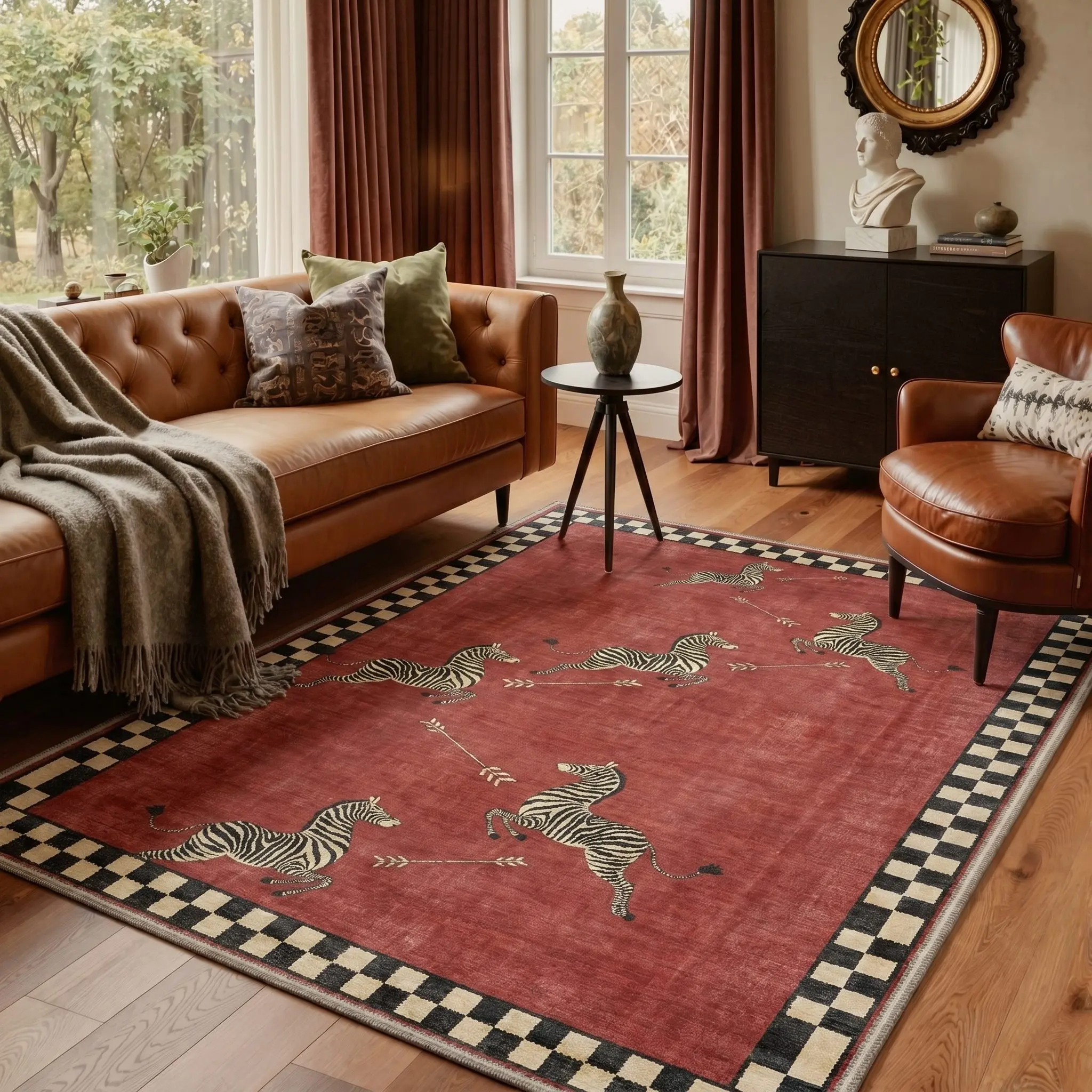 【Back To School】GENIMO Home Carpet – Soft, Non-Slip, Pet Friendly, Machine Washable Rug, Area Rug Ideal for Living Room, Bedroom, Kitchen, Hallway ,ARN4849-SAFFRON BLOOM