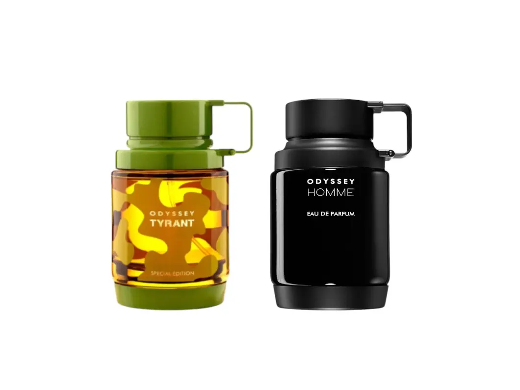 Armaf Odyssey Tyrant + Homme Multi-Pack Men's Aromatic Fragrance, Bold Confident Scent, Alcohol Base, 3.4 oz Per Bottle, Citrus-Amber Notes