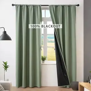 Modern Minimalist Dreamy Full Shade Window Curtain, UV Protection, Pole Pocket Design, Perfect for Living Room and Bedroom Decor
