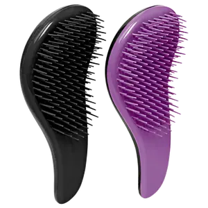 Plugged In Tangle Tamer Max Detangling Hairbrush - Plastic Bristle Brush with Gentle Massage, For All Hair Types, Wet or Dry Use