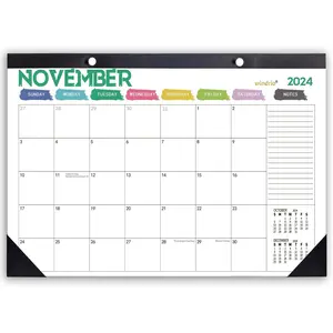 Desk Calendar 2025 Wall Calendars, November 2024 - December 2025 Monthly Planner Paper Office Desktop 17"X 12", 14-Months, Planning and Organizing Home, School, Office, Holiday, Vacation