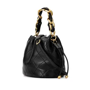 SADI lambskin bucket bag — classic women’s versatile shoulder/crossbody/handbag