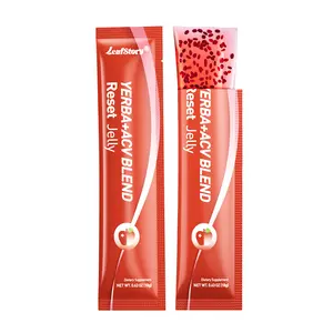 LeafStory Yerba + Apple Vinegar Reset Jelly（2 Sticks）: Mixed Berry Flavor, Support Digestion, Gut Health, and Metabolism, Debloat, Natural Ingredients , Sugar-Free, Gluten-Free, Non-GMO, Gelatin-Free