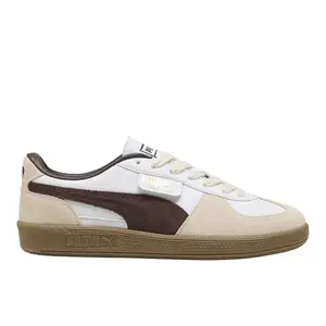 PUMA Mens Palermo Leather Lace Up Sneakers Shoes Casual - White